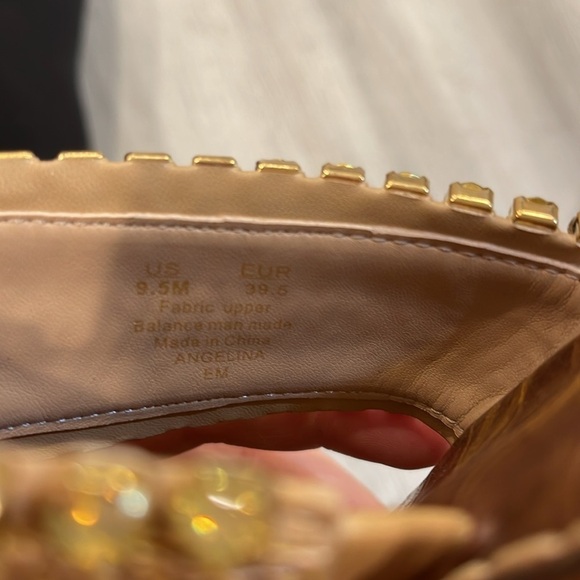 Sam Edelman Angelina Double Strap Slip On Open Toe Wedges Sandals Size 9.5 - Picture 3 of 7